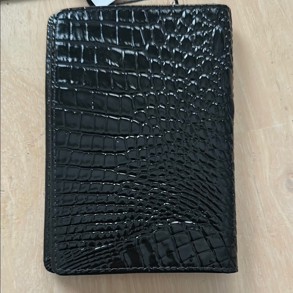 Brahmin Glossy Black Croc-Embossed Card Holder - Picture 4 of 4